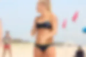 Lifeguard tournament girls on the beach