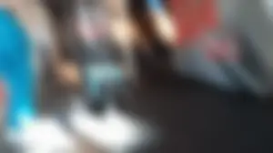 Gym Girl Bending Over in Blue Leggings (OC and GIFS)