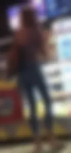Tight jeans at the sweet shop and the cinema
