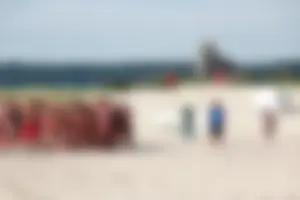 Lifeguard tournament girls on the beach