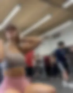Cute babe with the Bubble but working Out  / Not OC