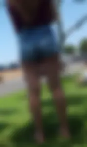 Nice booty in tight and short jean shorts