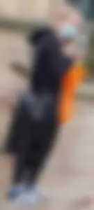 Blonde teen’s juicy booty in wet look leggings!