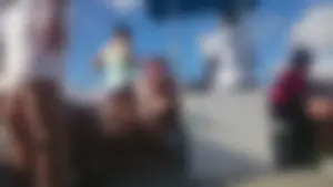 Girl with a nice ass in wet white bikini bottom
