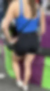 Nice And Tight College Bubble At them Park LULU Spandex Shorts(Close up Shots)