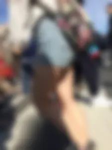 Sexy Girl in Denim Shorts With Awesome Legs on the Crosswalk Huge Creepshots Collection