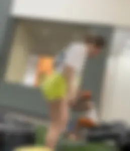 Pawg yellow gymshark shorts rdl bendovers Dolphins fan