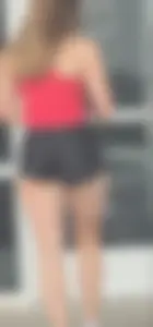 TIGHT WHITE ASS; BLACK SPANDEX SHORTS