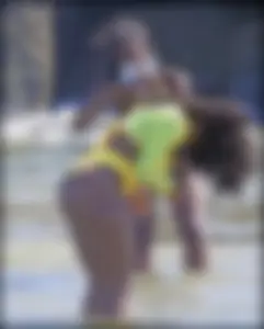2 amazing candid black girls at the beach in thong bikinis with perfect asses