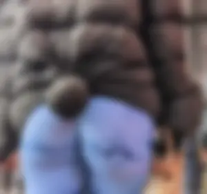 Two in one blue scrunched leggings ass caught second time OC