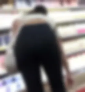 Asian hottie in yoga pants long follow/bends over