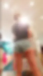Tall And Skinny Teen in Jean Shorts Creepshots at the Store