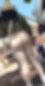 Thick Middle Eastern yoga pants ass at park
