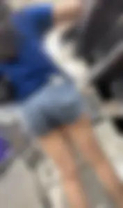 Slim Latina In Jean Shorts/ Up close angles- OC