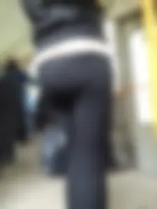 Sexy Booty in Tight Pants Bus Closeup Creepshot