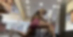 Bubble Butt Blonde Stretching at the Gym