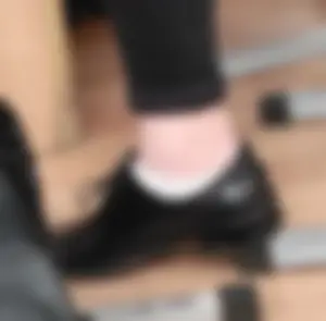Creepshot of a Teen Student's Ankle in Class