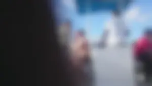 Girl with a nice ass in wet white bikini bottom