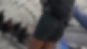 Hot Ass Latina Girl in Grey Biker Shorts (GIFS)