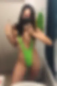 Girl in Hot Outfit Bathroom Selfie
