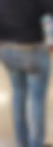 Milf in jeans shopping with big tits