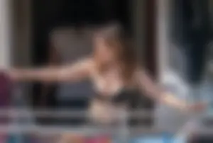 Hot milf next door hanging panties, showing pokies and wearing underwear