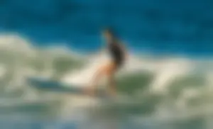 Candid surfers in bikinis