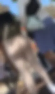 Thick Middle Eastern yoga pants ass at park