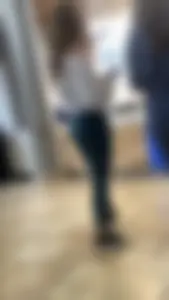 Tight blonde waiting in line [OC]