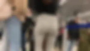 Teen ass in grey leggins. (first post)
