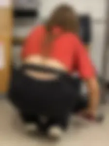 Redhead squatting and working part 12