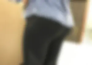 Nice round ass in leggings in line with no face