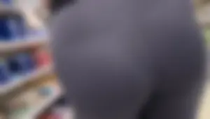 Petite purple leggings booty flash on close ups