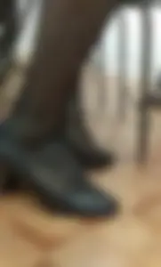 Candid teens' legs and feet in pantyhose closeups in college class