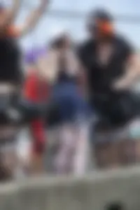 Girl in sailor costume flashes her tits quickly