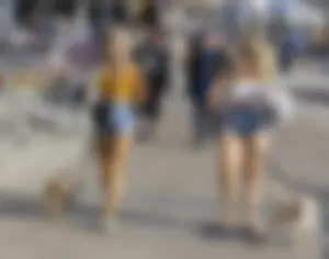 Hot candid chicks walking their dogs creepshots