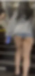 OC Asian Coed Short Shorts Butt Out