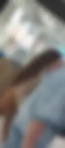 Brunette in brown pants jiggly