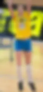 Bunch of hot female volleyball players and athletes in spandex sport uniforms