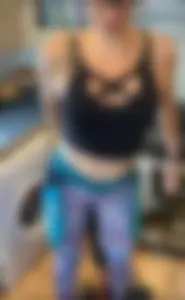 Sexy short haired girlfriend with a nice ass and camel toe in spandex