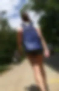 Hot college girl in little jean shorts showing some cheeks and legs