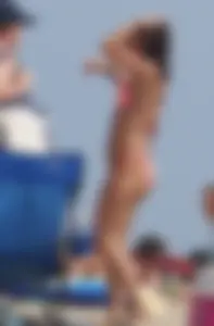 3 sexy girls on the beach in bikinis