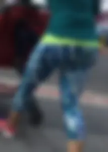 Target milf sexy in patterned leggings while shopping