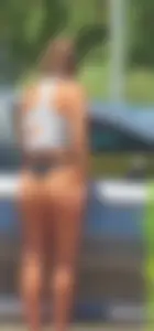 (OC) Big Booty Tanned Bikini Barista in Thong