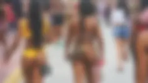 Two sexy ass black girls in thongs posing for the camera