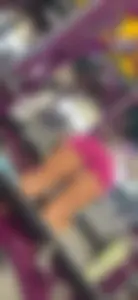 RDLS in pink lulu shorts from behind! She just kept bending over..