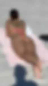 Beautiful Latina body in bikini at beach. Sexy soles too