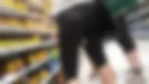 Hot Little Ass in Black Tights at the Supermarket Creepshots Gallery