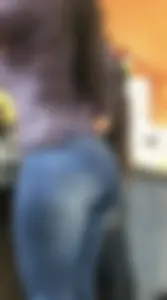 Big Booty and Chubby Legs in Tight Jeans Closeup Photos