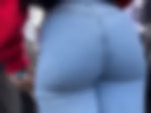 Cute Funsize Round Pear Bubble Butt Black girl Coed